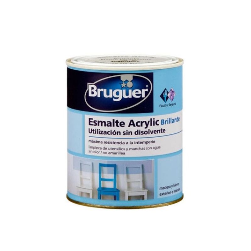 ESMALTE ACRIL BRI. 750 ML NE INT/EXT S/OLOR BRUGUER
