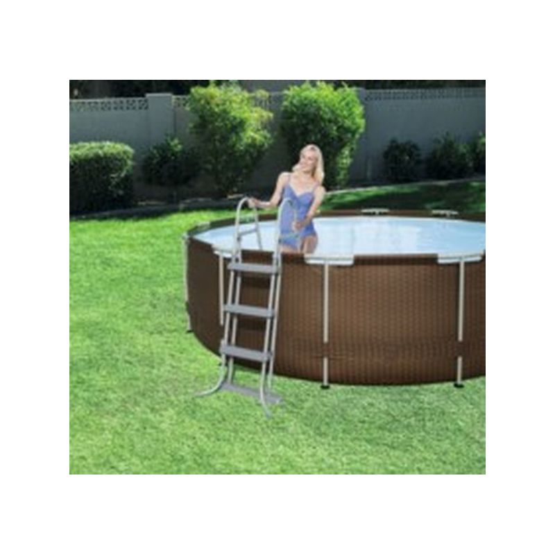 ESCALERA PISC. 107 CM PELD.PLAST BESTWAY TUBO GALV 58330