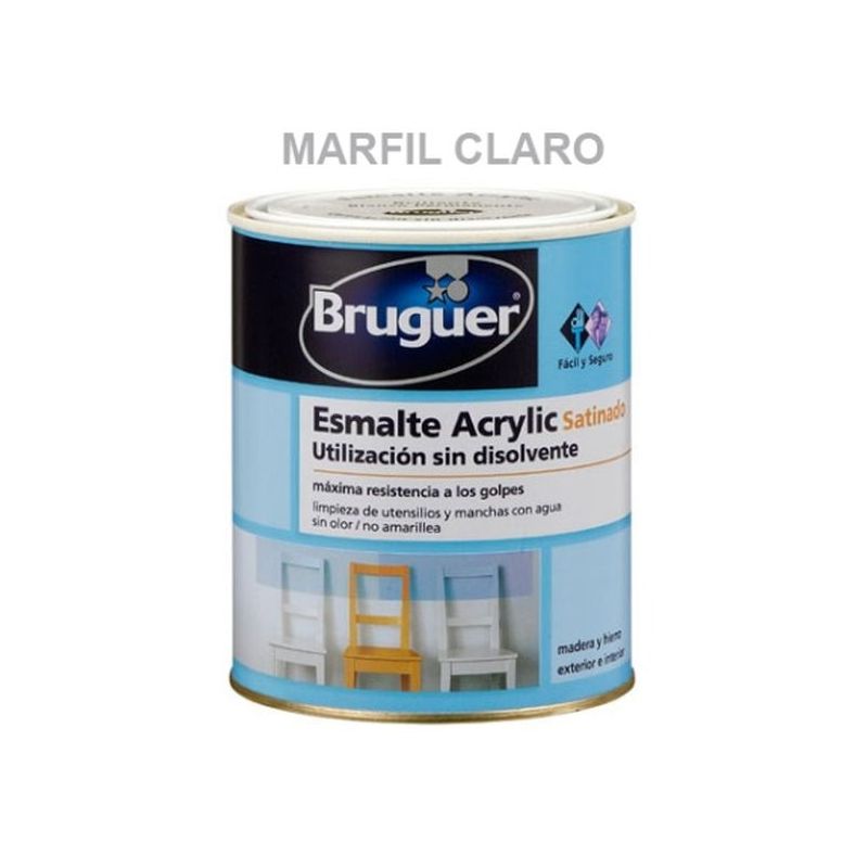 ESMALTE ACRIL SAT. 250 ML MF/CL INT/EXT S/OLOR BRUGUER