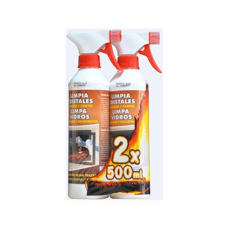 LIMPIADOR CRISTALES 500 ML ESTUFA 2PZ PYRO FEU 500 ML