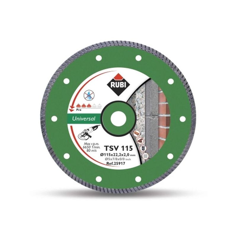 DISCO CORTE G.OBRA 115 MM DIAM BASIC LINE TSV 115 RUBI