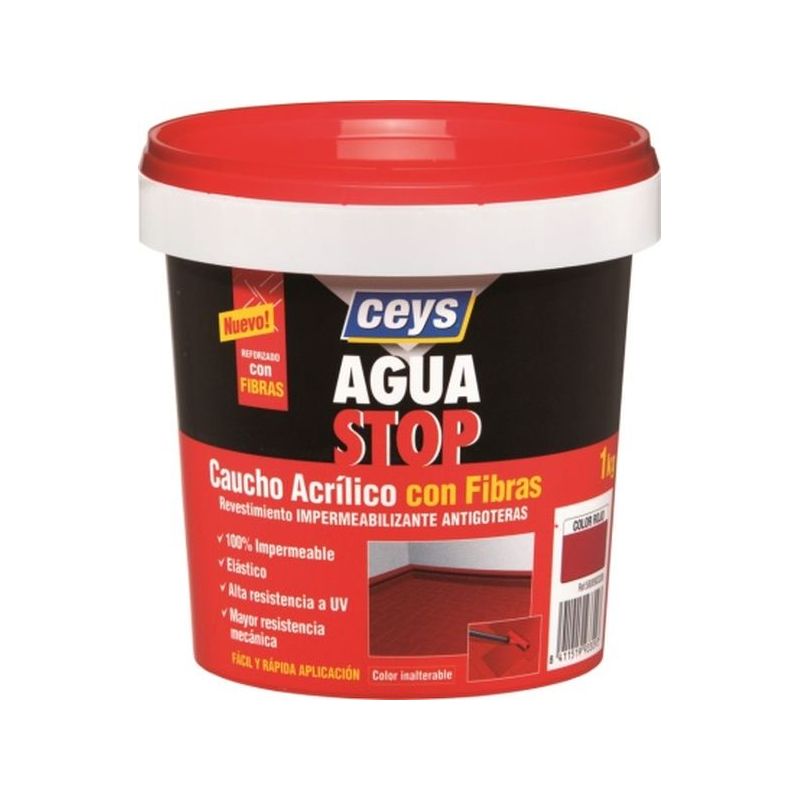 PINTURA IMPERM. CAU/ACR 1 KG GR FIB ANTIG AGUASTOP EL CEYS