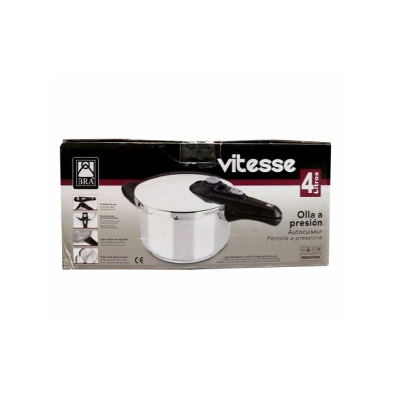 OLLA COC PRES 04LT S/RAPIDA INOX VITESSE BRA