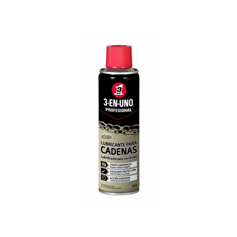ACEITE LUBRICANTE CADENA PTFE SPRAY 3-EN-UNO 250 ML