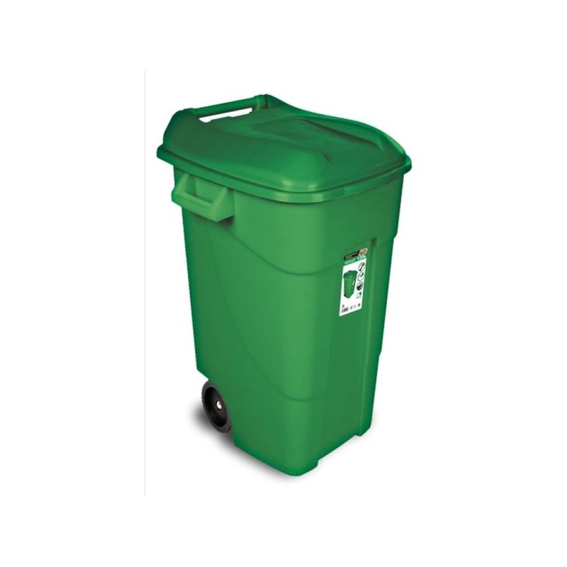 CONTENEDOR BAS. 120 LT C/RUED TAYG PL VERDE TAPA 424007