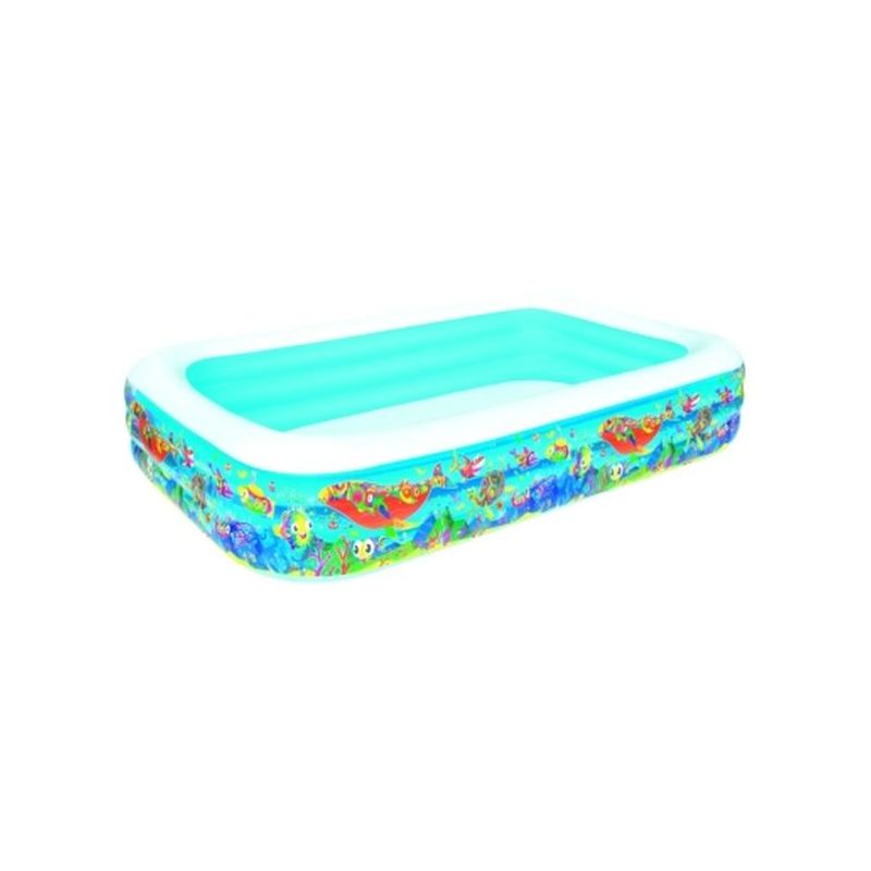 PISCINA HINCH RECT 305X183X56CM FAM 1302LT FONDO MAR BESTWAY