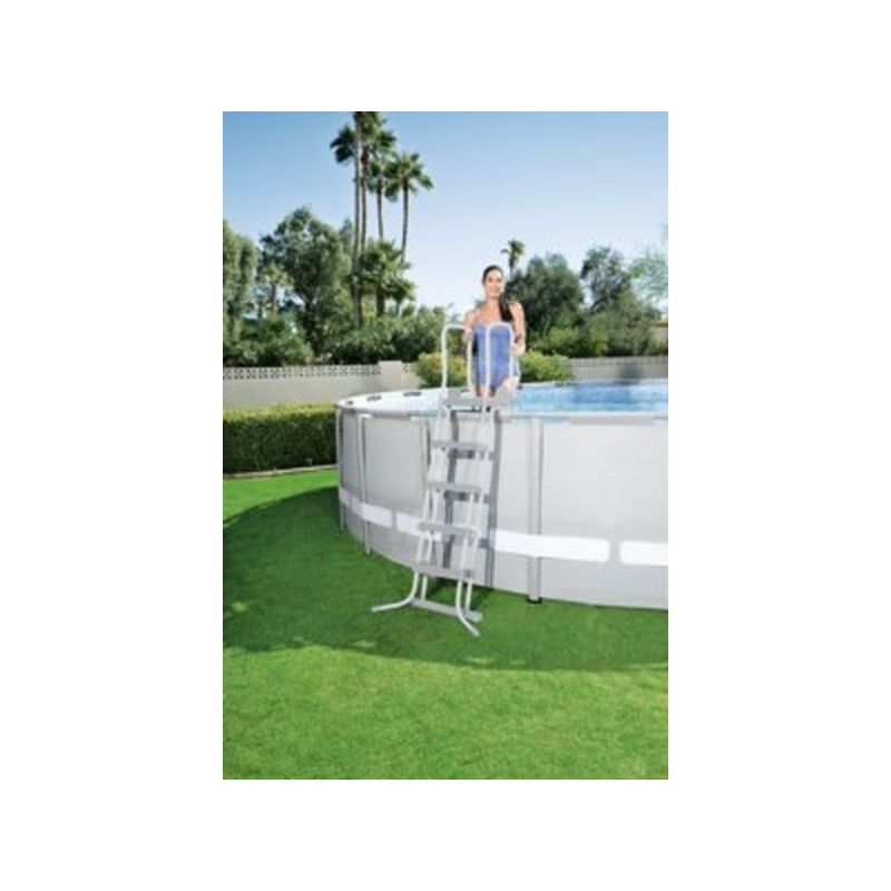 ESCALERA PISC. 132 CM PELD.PLAST BESTWAY TUBO GALV 58332