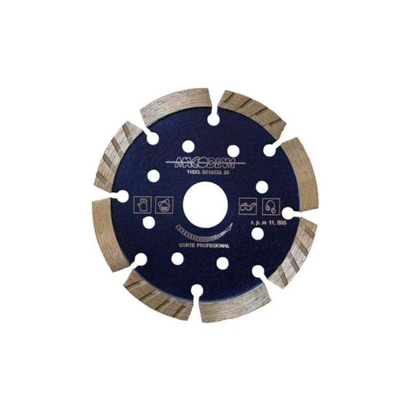 DISCO CORTE PROF SEGMENT 115 MMX10MM TURBO DIAM MACODIAM