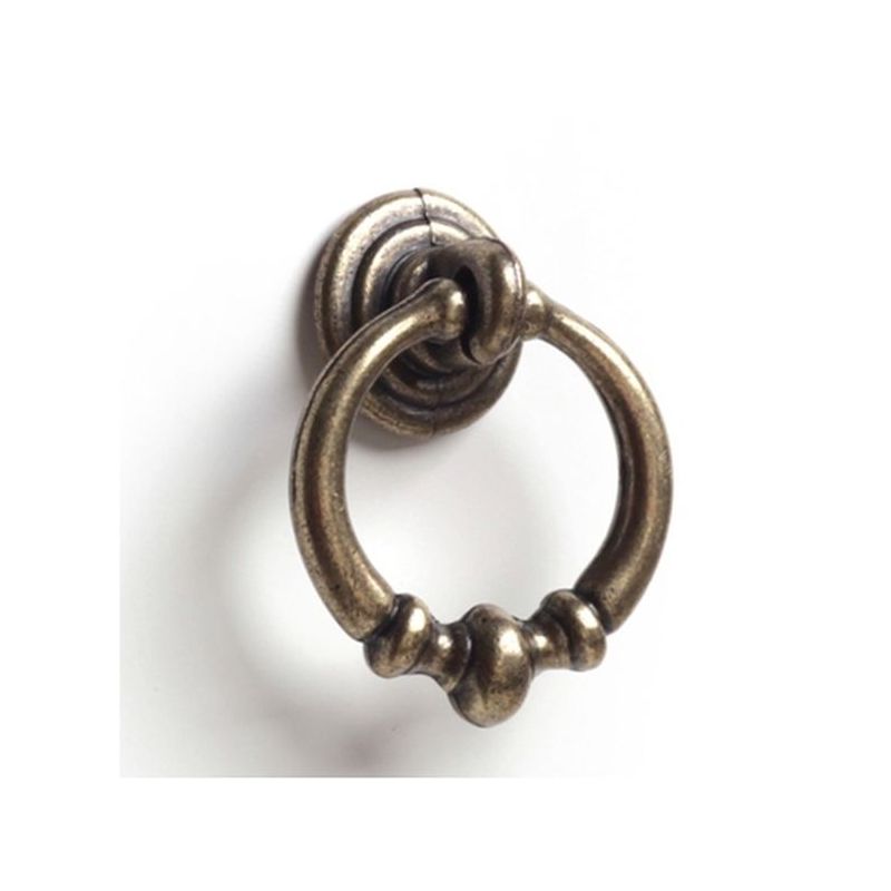 TIRADOR MUEB 35x 15MM ANILLA ZAMAK CUERO CLASICO REI