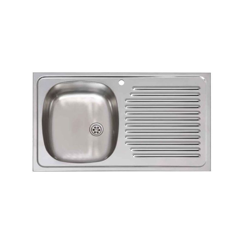 FREGADERO COCINA CUADRADO 80X51CM 1 SENO 1ESC. INOX PRACTIC