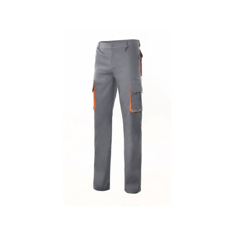 PANTALON TRABAJO T46 CON PINZA TERGAL GR/NAR MLTIBOL VELILLA