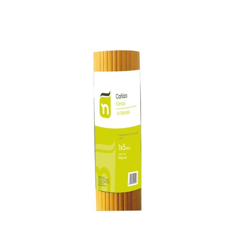 CAÑIZO OCULT. 1X5 MT D/CARA NATUUR PVC NAT NT98486