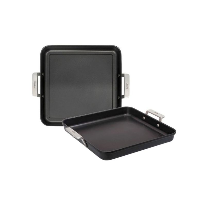 GRILL COC PLANCHA 28X28CM LISO C/M AL/FU VALIRA
