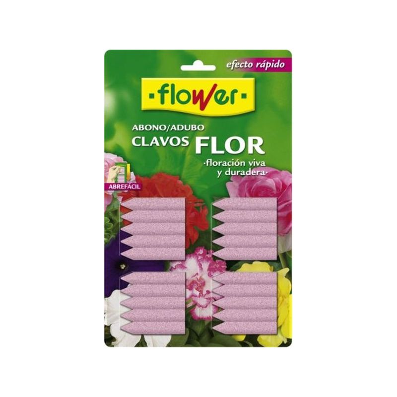 ABONO PLANT SOLIDO FLOWER CLAVOS PLANTA CON FLOR 10506 30 PZ