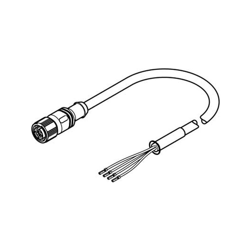 Cable del motor NEBM-M12G4-RS-15-N-LE4
