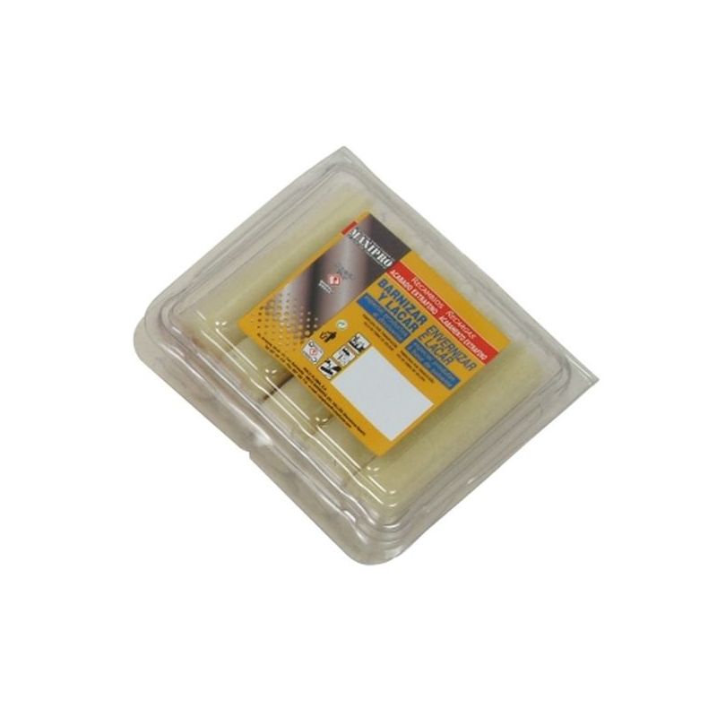 RODILLO MINI 11CM VELOUR RECAMBIO 10PZ PARA BARNIZA-LACAR