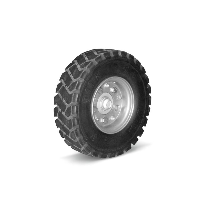 Neumáticos seguros contra pinchazos (juego), ruedas macizas de goma