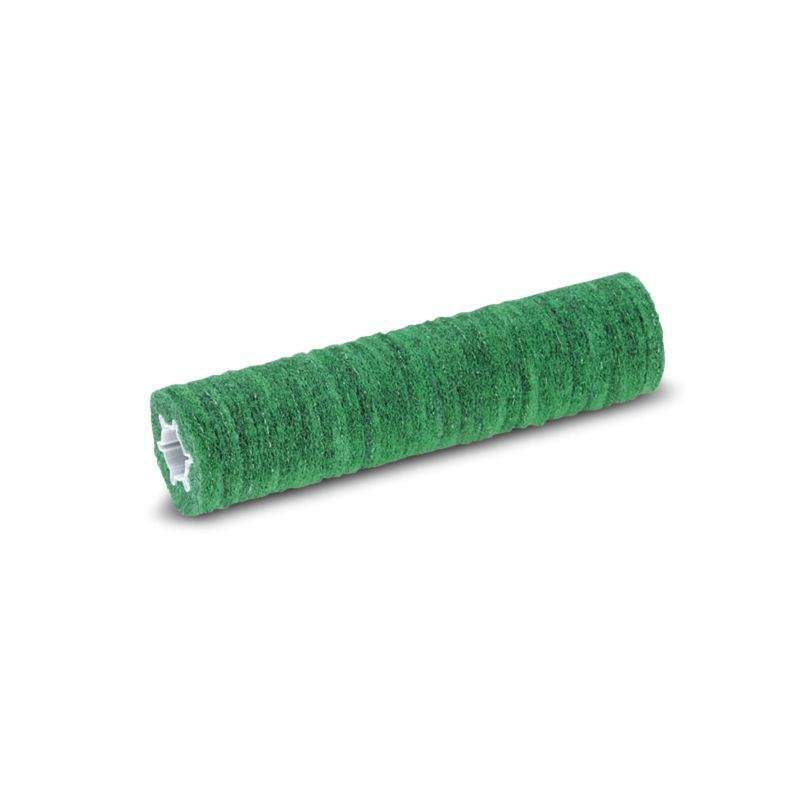 Cepillo cilíndrico de esponja sobre casquillo, duro, verde, 450 mm