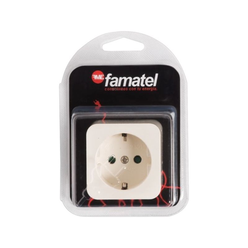 BASE TT 16A-250V SUPERF BL FAM