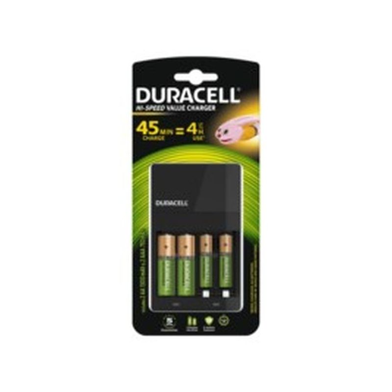 CARGADOR PILAS HR06 HR03 + 2AA DURACELL                     