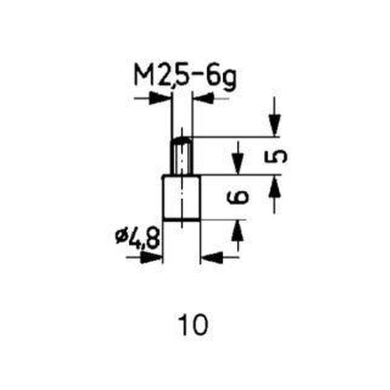 Calibre de medición aceroAbb.10/ 4.8mm Käfer