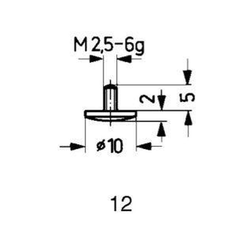 Calibre de medición aceroAbb.12/10,0mm Käfer