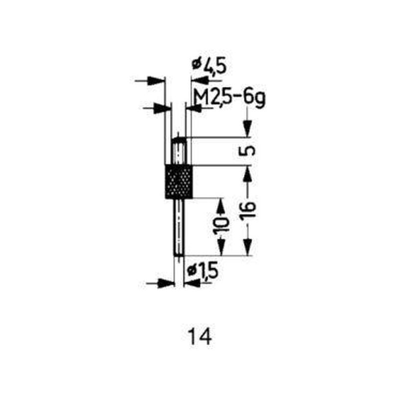 Calibre de medición aceroAbb.14/ 1,5mm Käfer