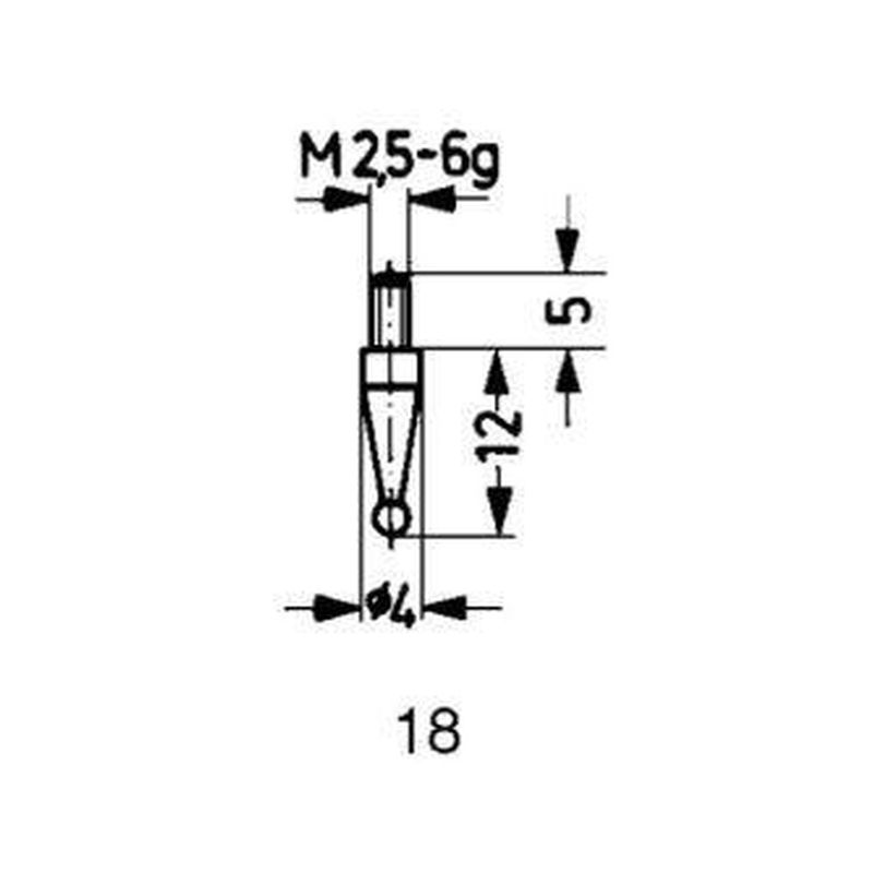 Calibre de medición aceroAbb.18/ 1,0mm Käfer
