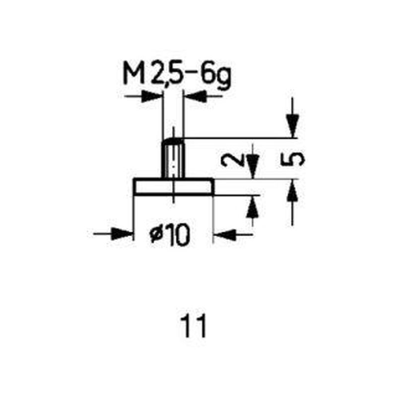 Calibre de medición HM   Abb.11/10,0mm Käfer