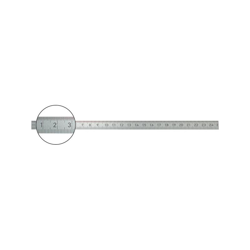 Regla graduada de acero  250x13mm inox. FORMAT
