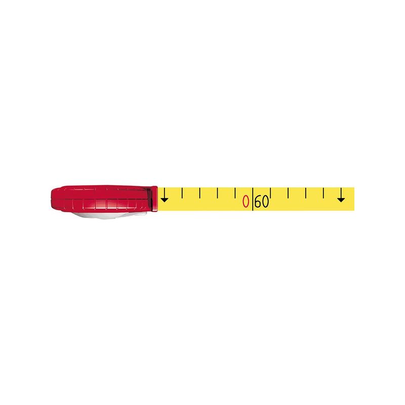 Cinta métrica caps.fibra 30mx13mm amari. FORMAT