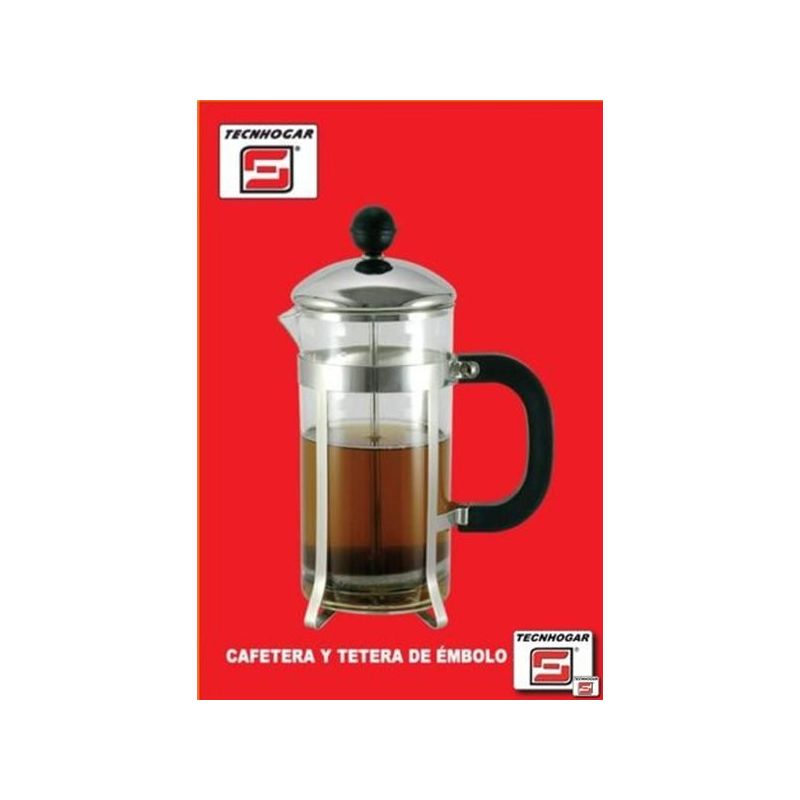 CAFETERA EMBOLO 04TZ-350ML TECNHOGAR                        