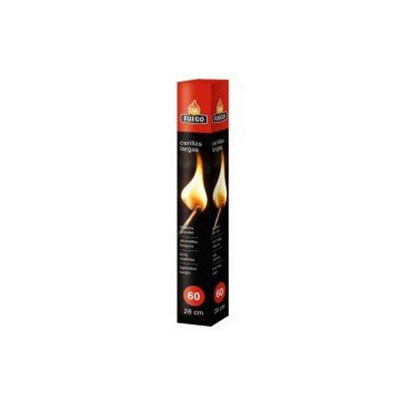 CERILLA ENCENDIDO BARBACOA 20CM/60UNID LARGA OK FUEGO