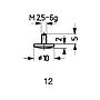Calibre de medición aceroAbb.12/10,0mm Käfer