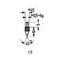 Calibre de medición aceroAbb.13/45grad Käfer